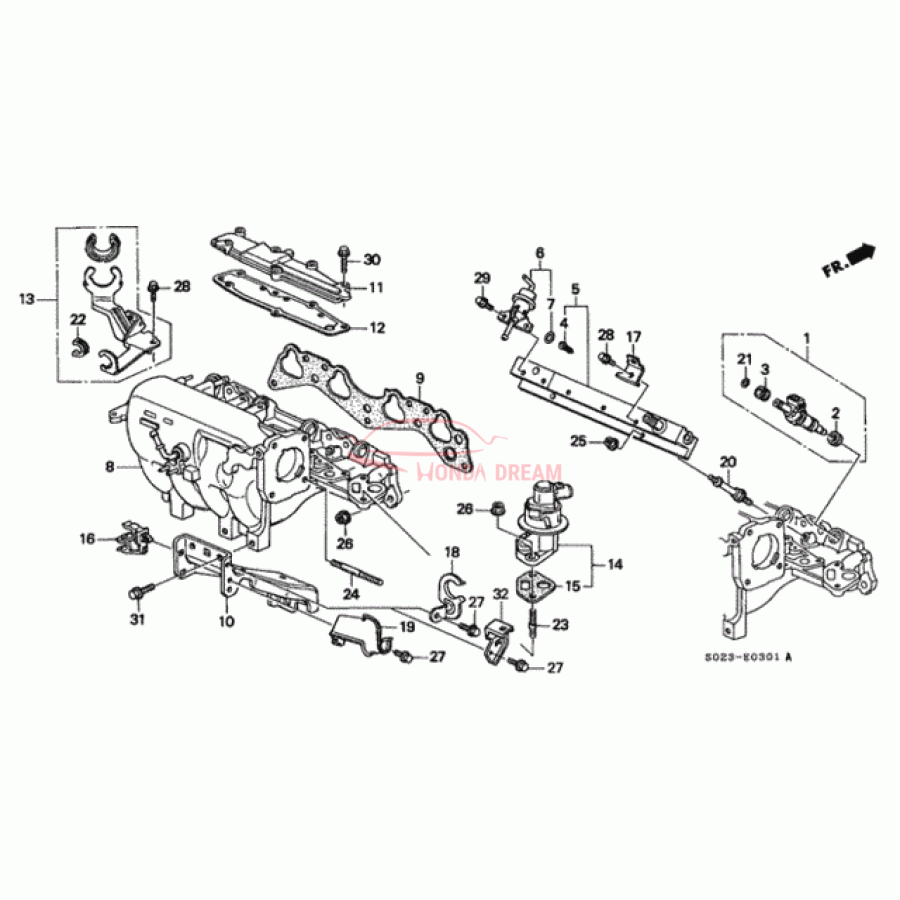 GASKET, IN MNFLD (17105-P2J-014) - 1