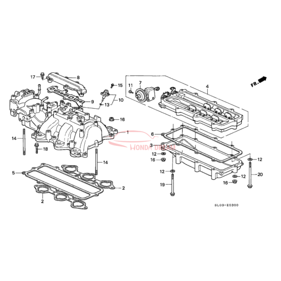 PKG,IN MANIFOLD (17105-PR7-A01) - 2