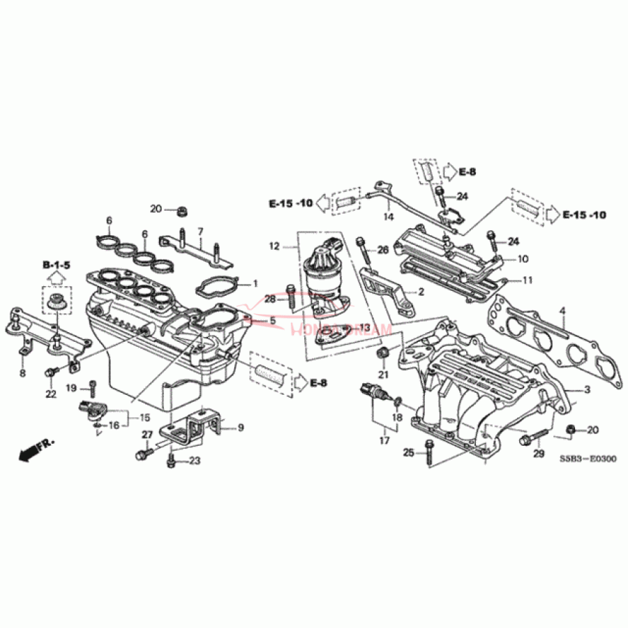 GASKET,INT MNFLD (17105-PZA-004) - 1