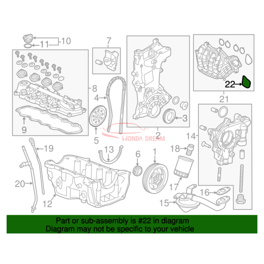 GASKET,IN MANIFOL (17105-RW0-A01) - 3