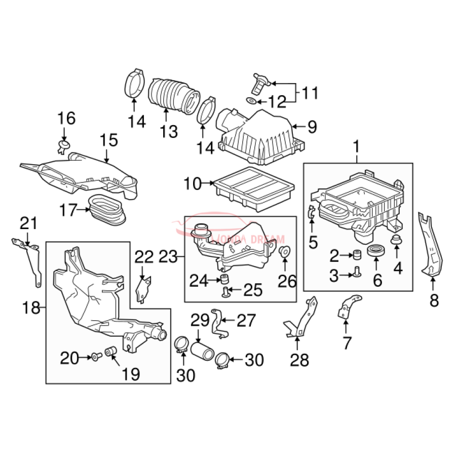 SET,AIR/C CASE (17201-6B2-A00) - 2