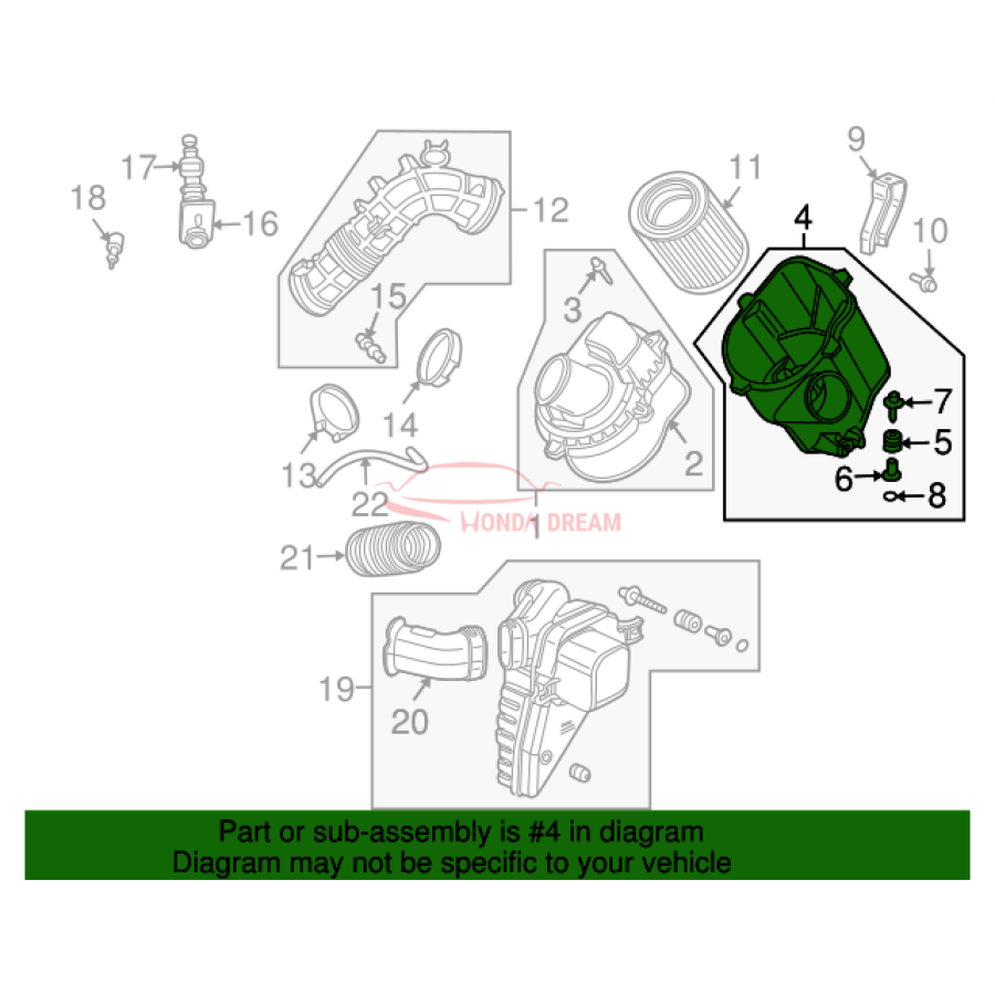 SET,AIR/C CASE (17201-PZD-A00) - 3