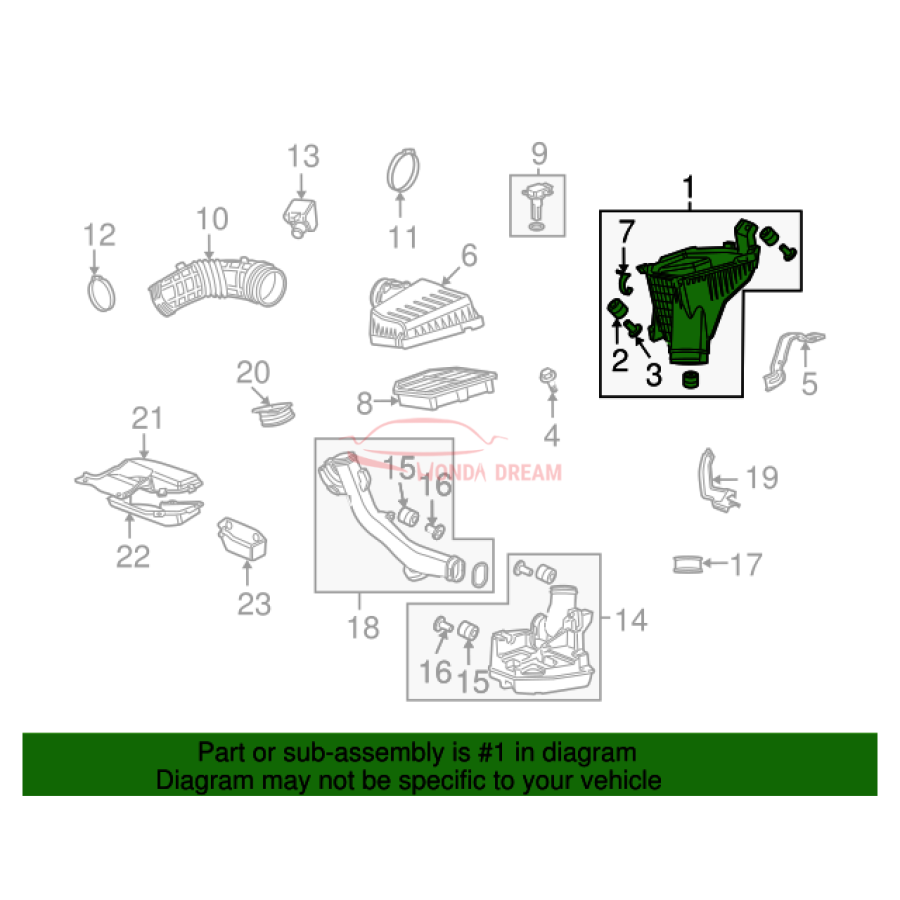 SET,AIR/C CASE (17201-R40-A00) - 3