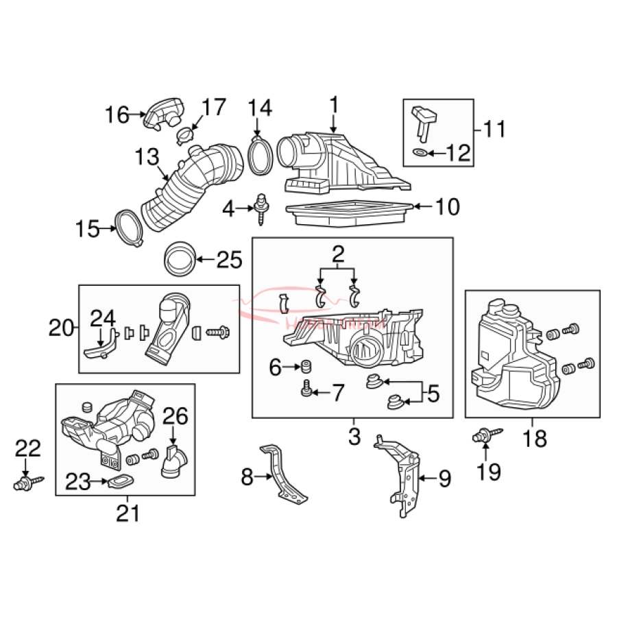 SET,AIR/C CASE (17201-R5A-A00) - 2