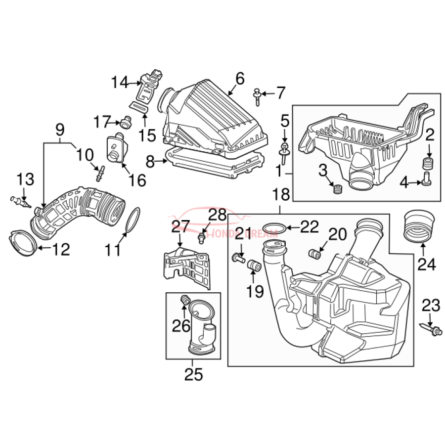 SET,AIR/C CASE (17201-RAA-A01) - 2