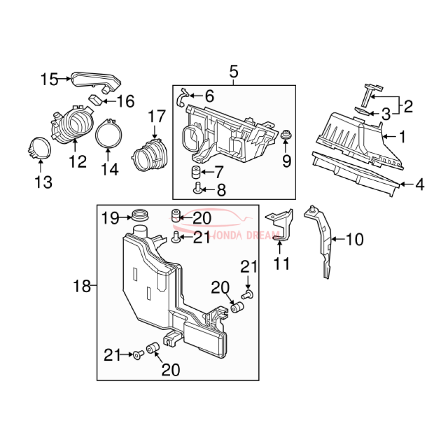 SET,AIR/C CASE (17202-51B-H00) - 2