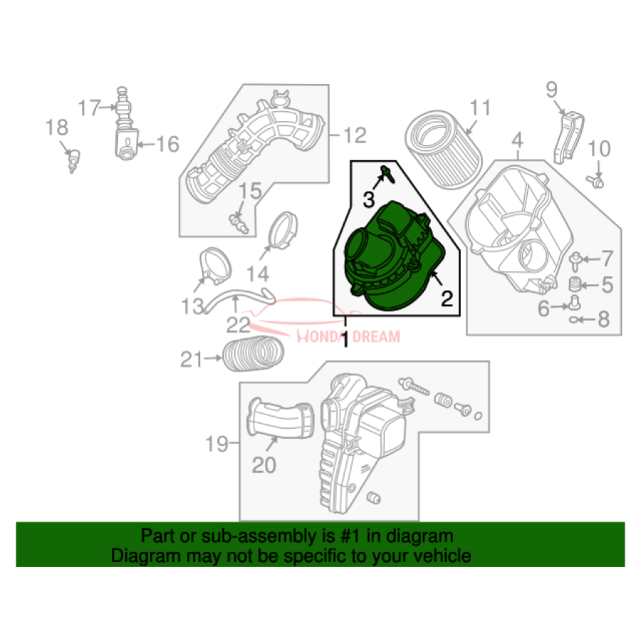 SET,AIR/C COVER (17202-PZD-A00) - 3