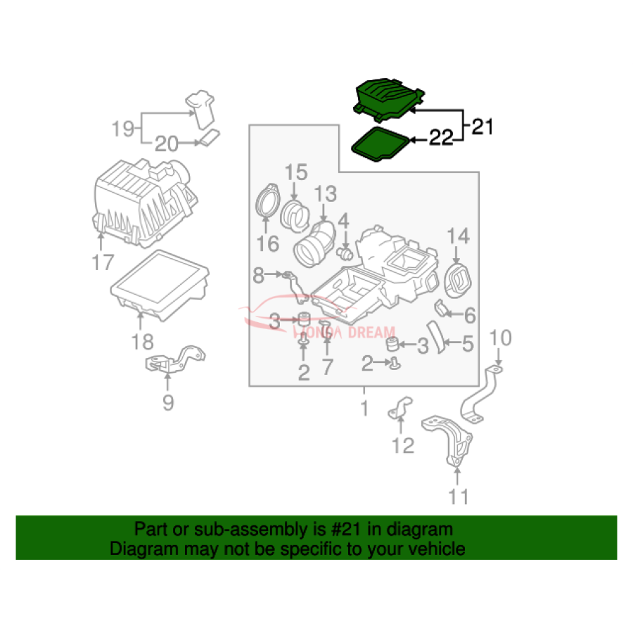 SET,AIR/C CHAMBER (17202-RB0-000) - 3