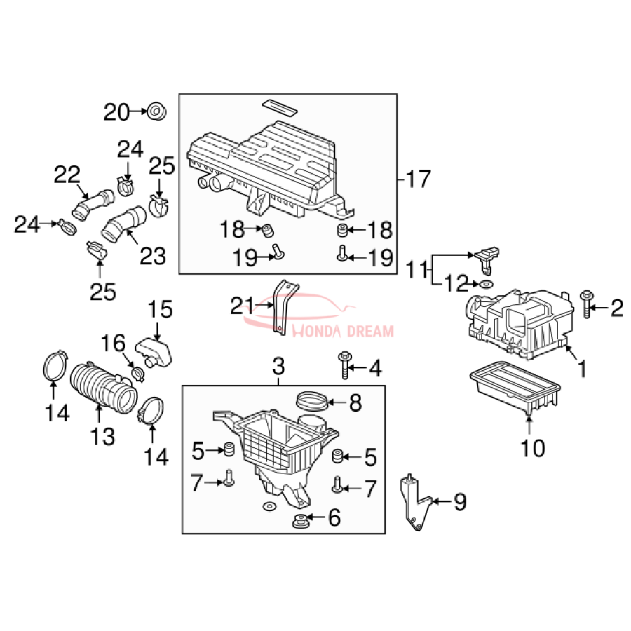 COVER COMP,AIR/C (17210-5PA-A00) - 2