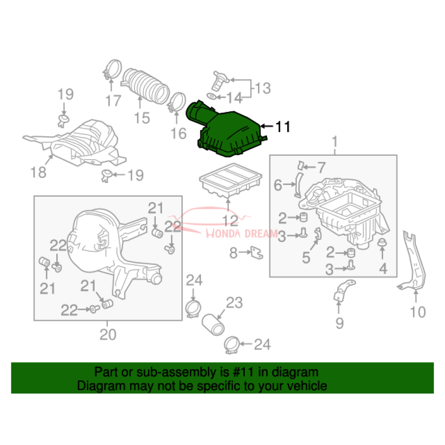 COVER COMP,AIR/C (17210-6A0-A00) - 3