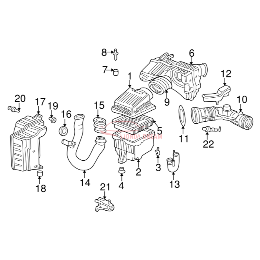 COVER,AIR CLEANER (17210-P2J-000) - 2