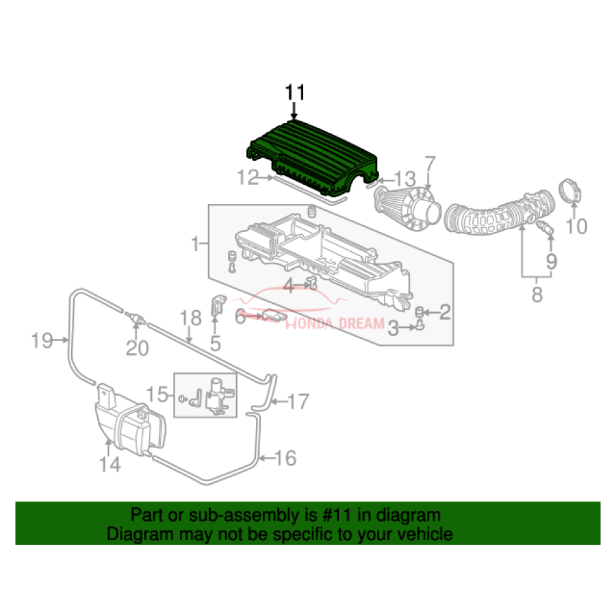 COVER COMP,AIR CL (17210-PCX-000) - 3