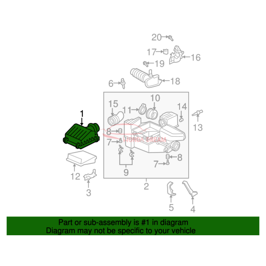 COVER,AIR/C (17210-PWA-J10) - 3