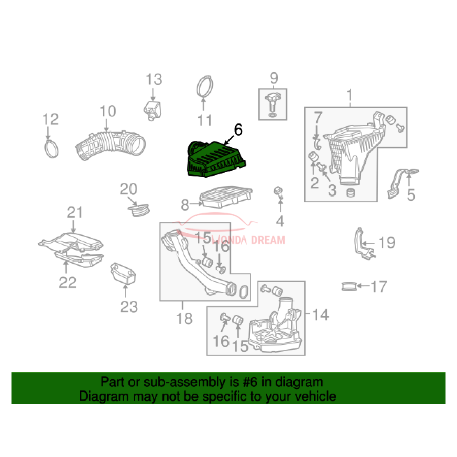 COVER COMP,AIR/C (17210-R40-A00) - 3