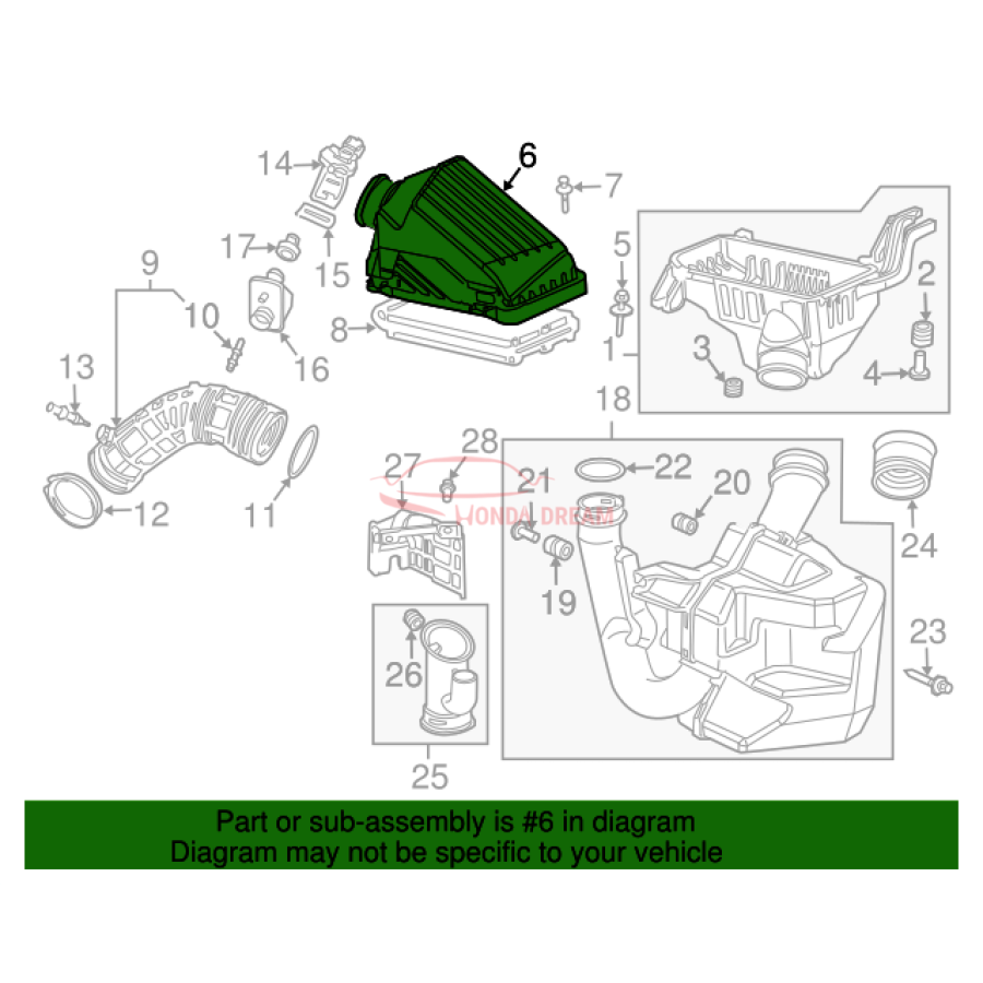 COVER COMP,AIR/C (17210-RAA-A00) - 3