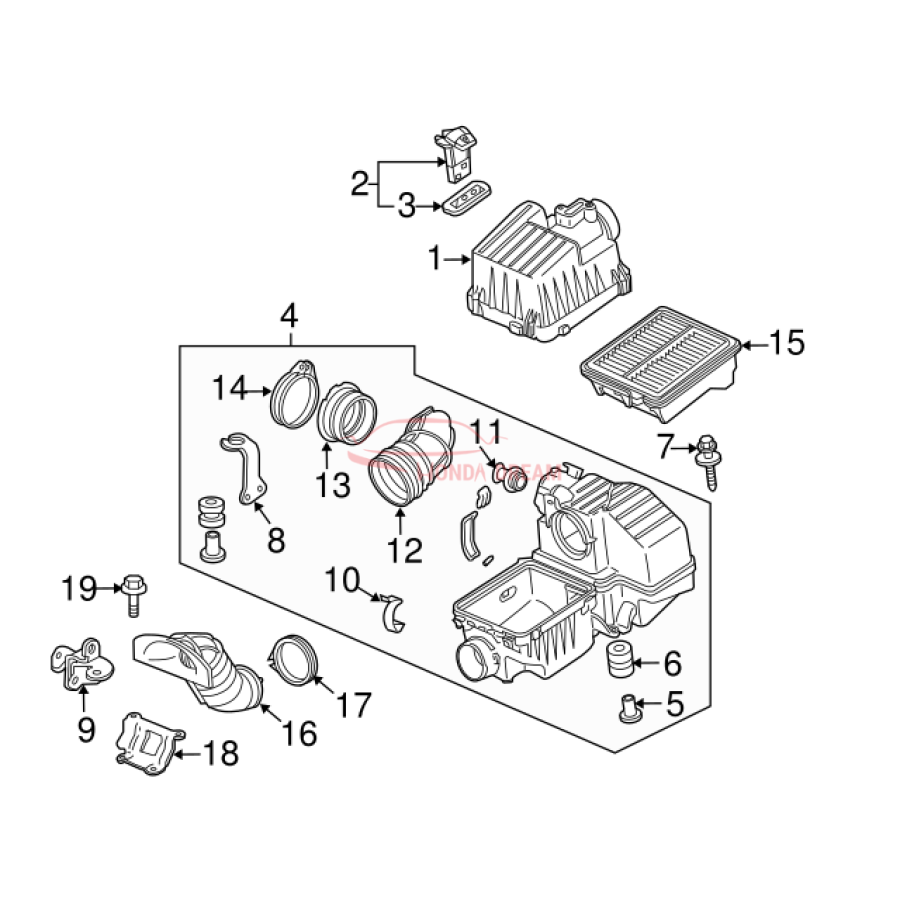 COVER COMP,AIR/C (17210-RBJ-000) - 2