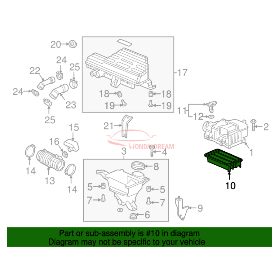 Air cleaner (17220-5AA-A00) - 3