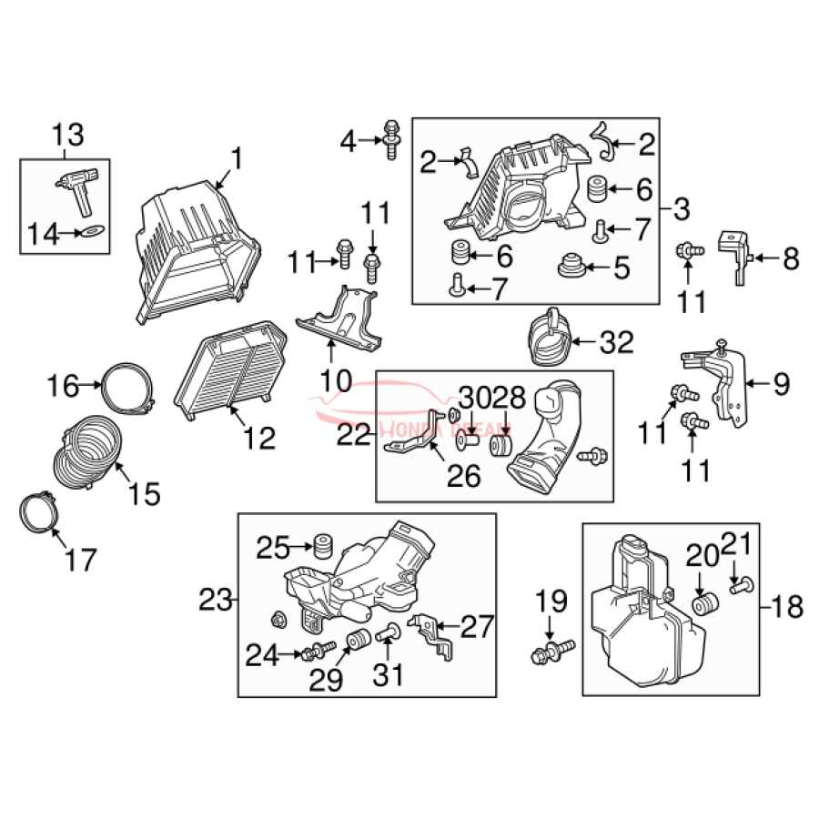 Air cleaner (17220-5LA-A00) - 3