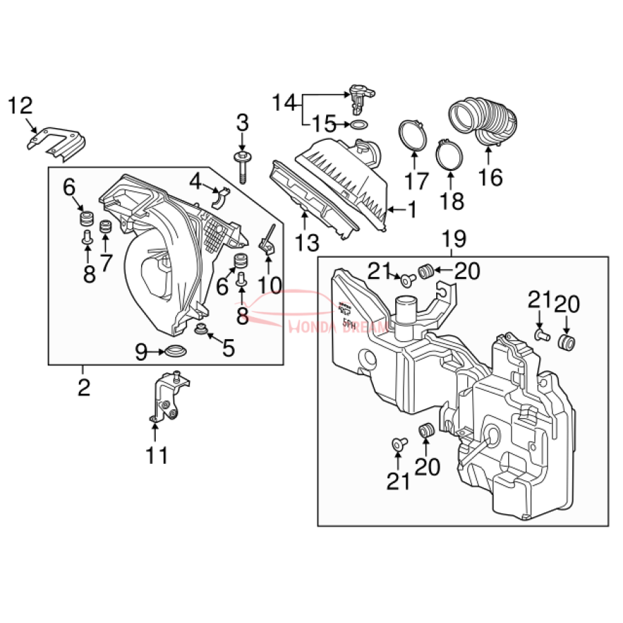 Air cleaner (17220-5PH-A01) - 2