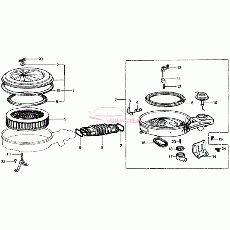 Air cleaner (17220-673-005) - 1