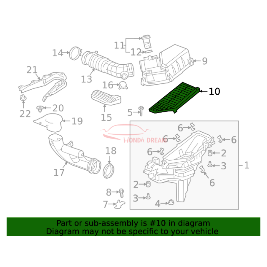 Air cleaner (17220-6L2-A01) - 3