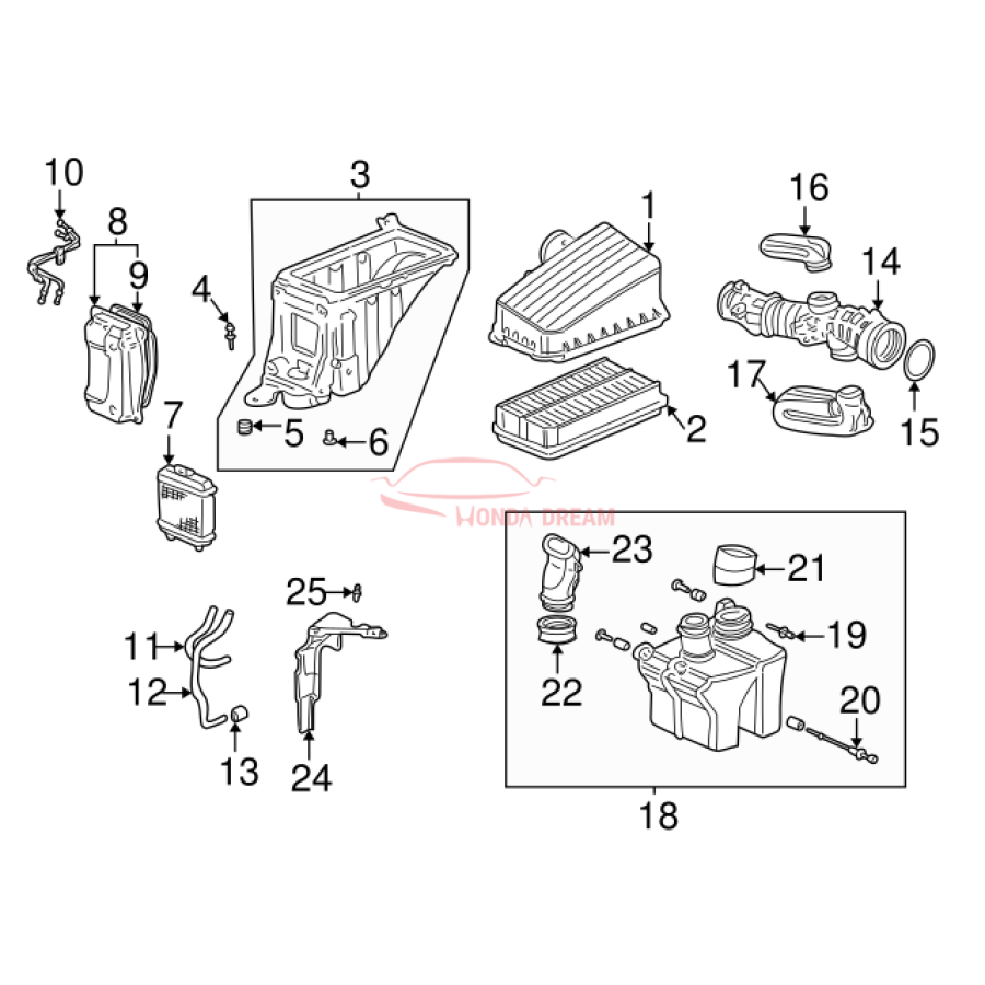 Air cleaner (17220-P8F-A00) - 2