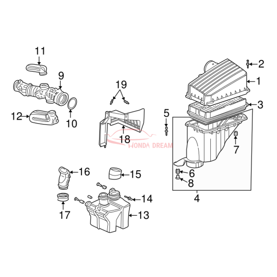 Air cleaner (17220-P8F-A10) - 2