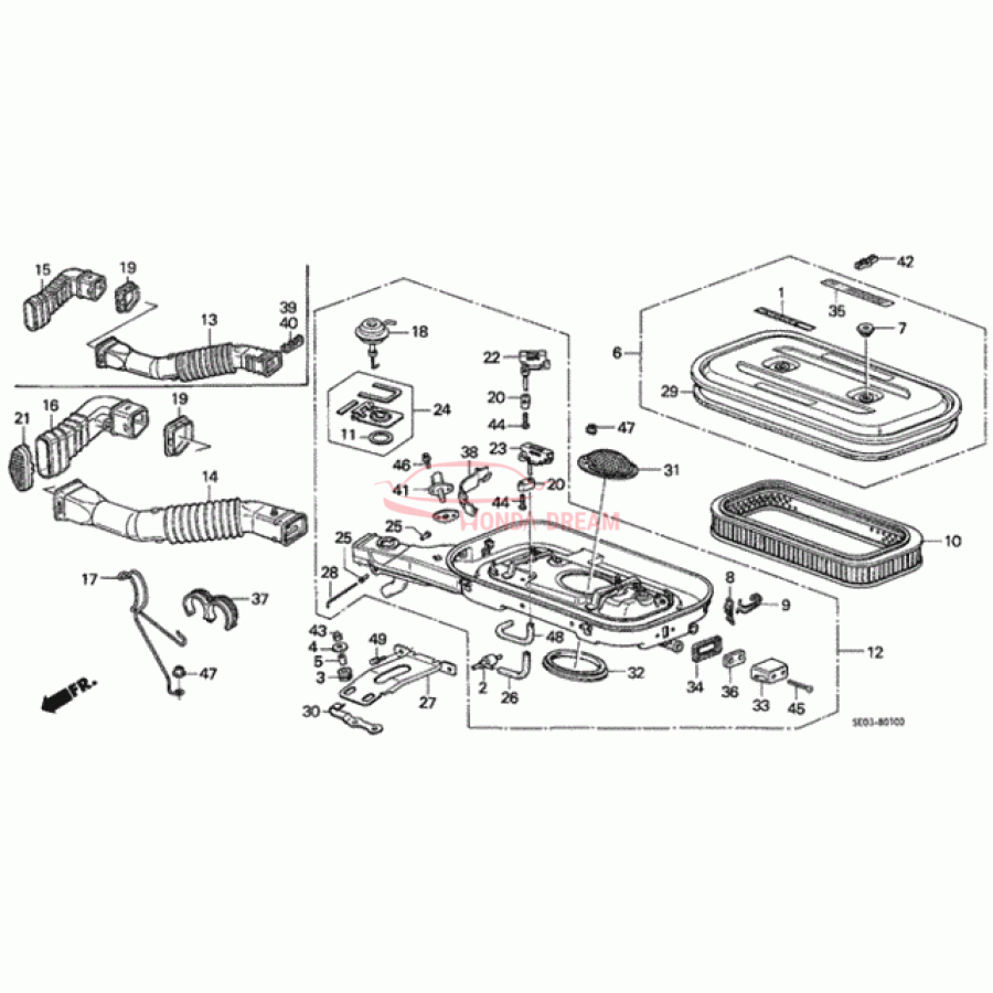 Air cleaner (17220-PH4-315) - 1