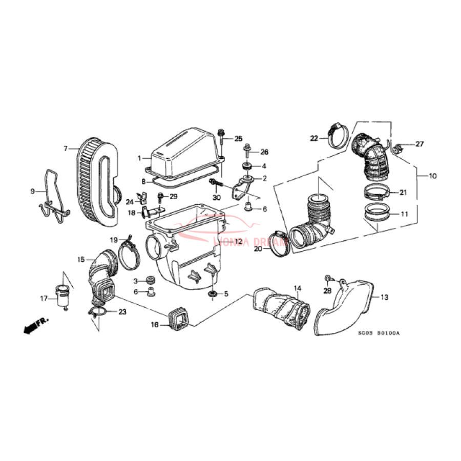 Air cleaner (17220-PH7-506) - 1