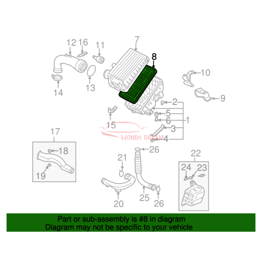 Air cleaner (17220-PHM-505) - 2