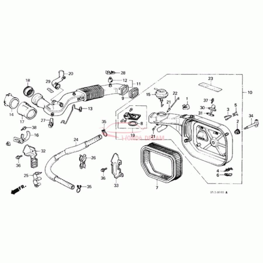 Air cleaner (17220-PK1-013) - 1