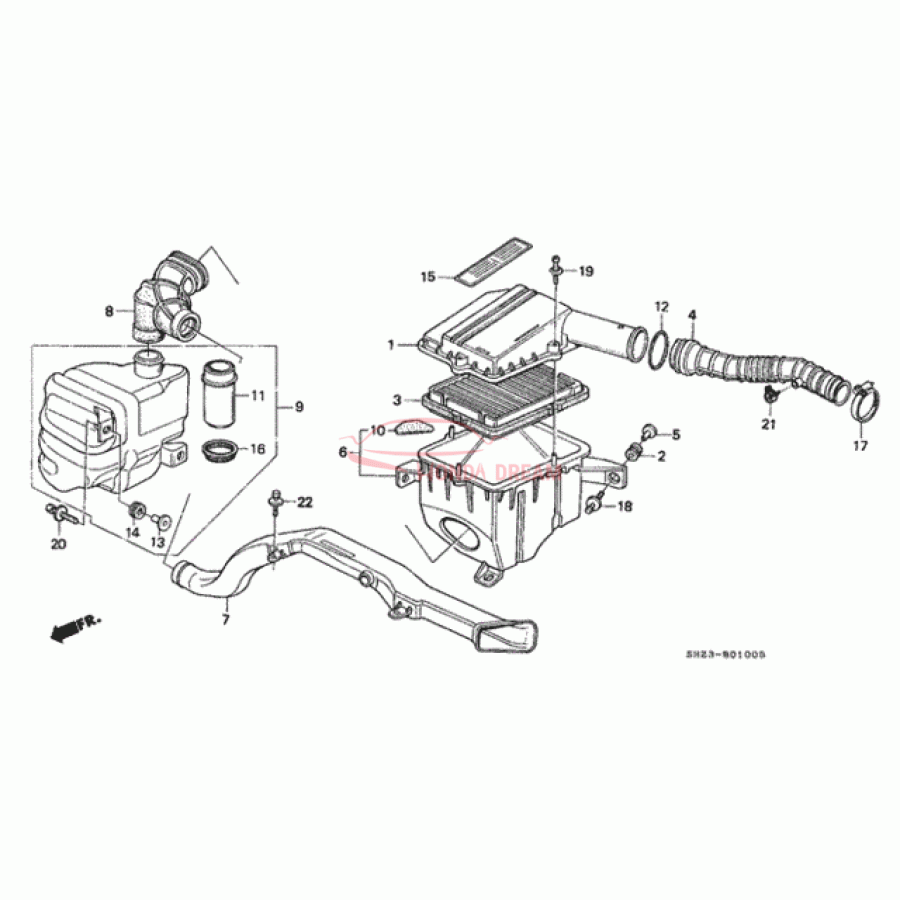 Air cleaner (17220-PM7-305) - 1