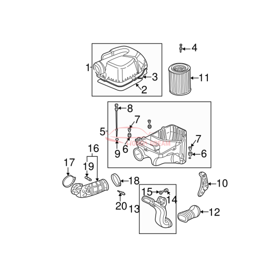 Air cleaner (17220-PNB-505) - 2