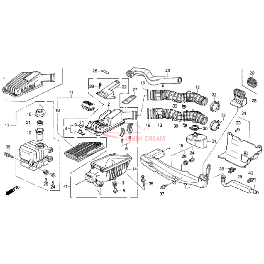 Air cleaner (17220-PR3-010) - 1