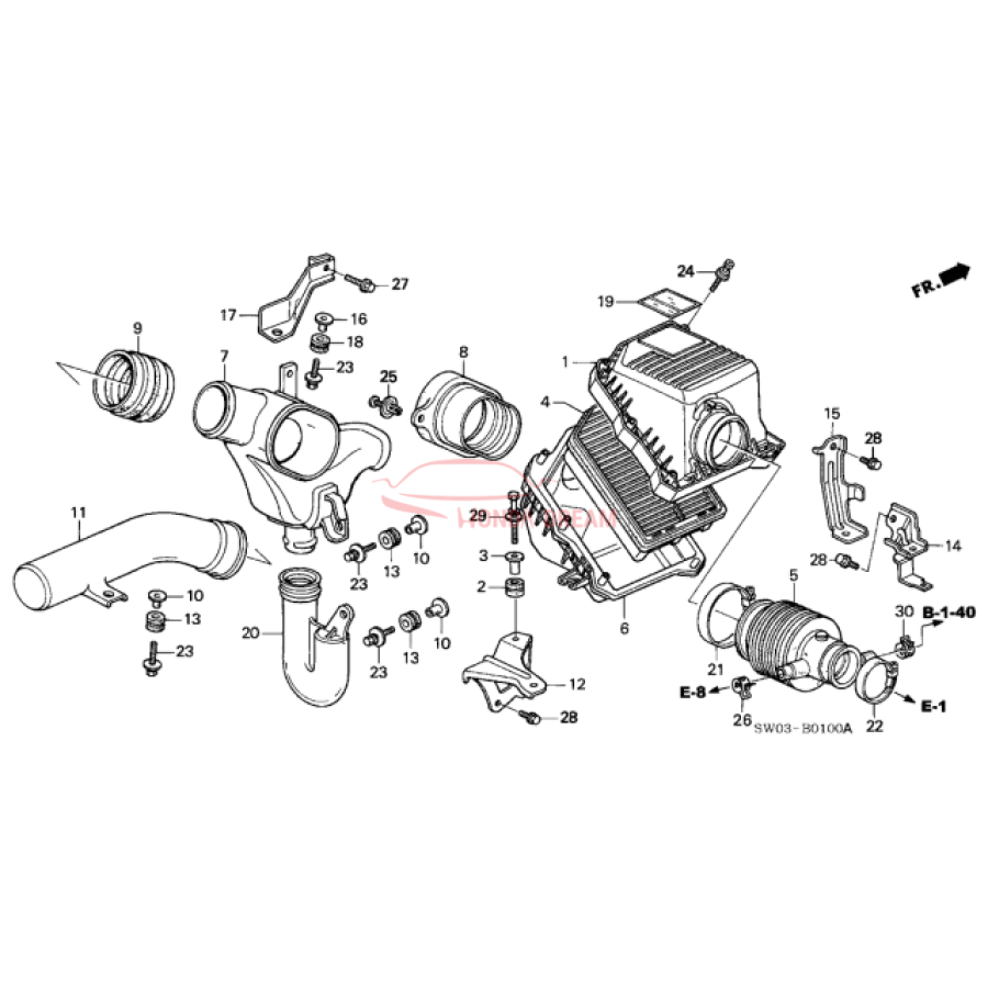 Air cleaner (17220-PR7-505) - 3