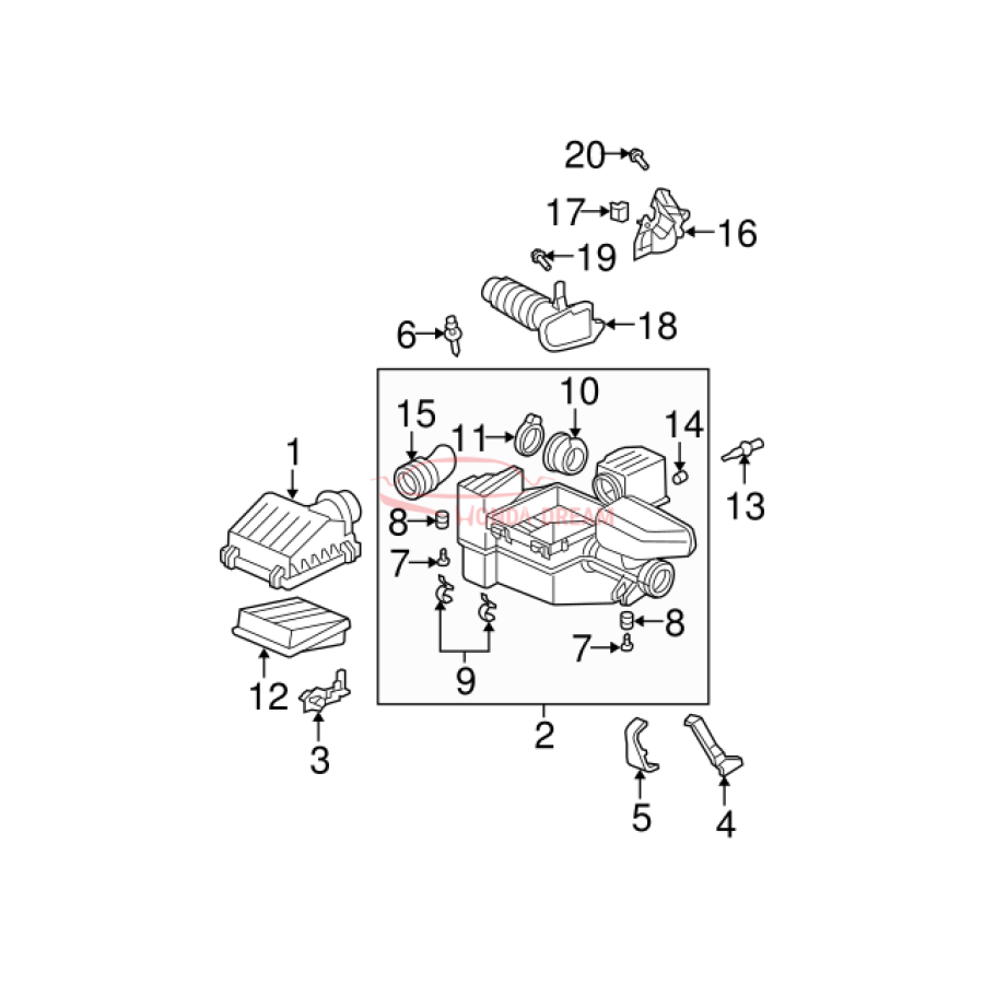 Air cleaner (17220-PWA-505) - 3