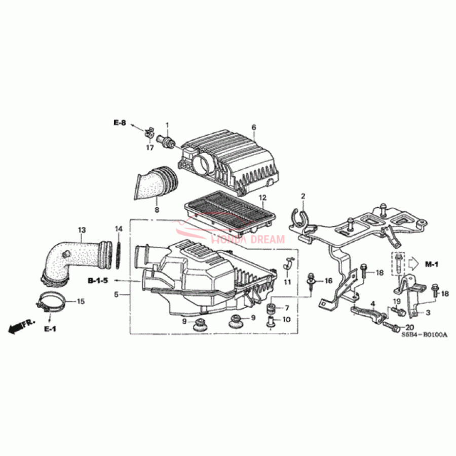 Air cleaner (17220-PZA-000) - 1