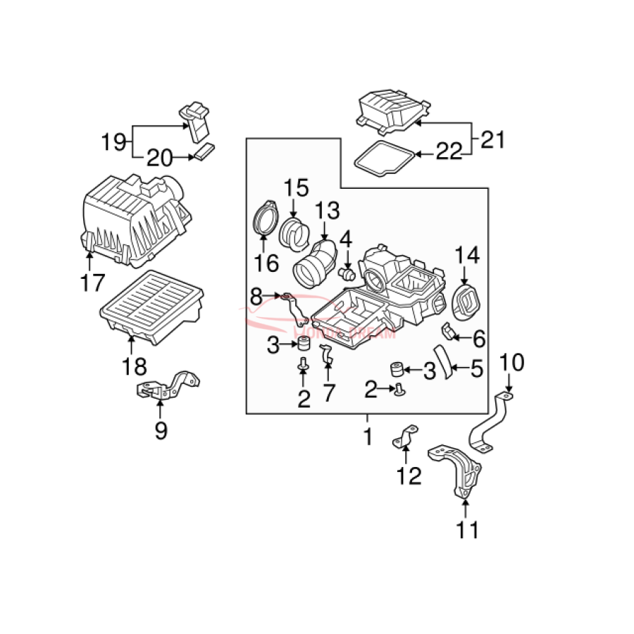 Air cleaner (17220-RB0-000) - 3