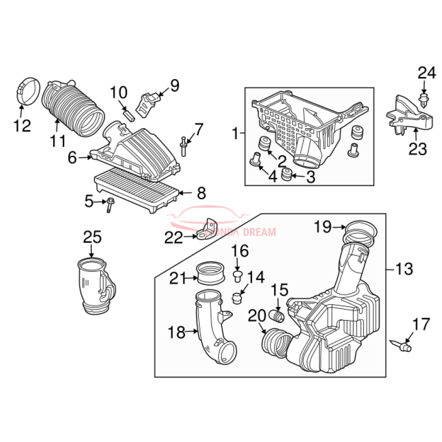 Air cleaner (17220-RCJ-505) - 3