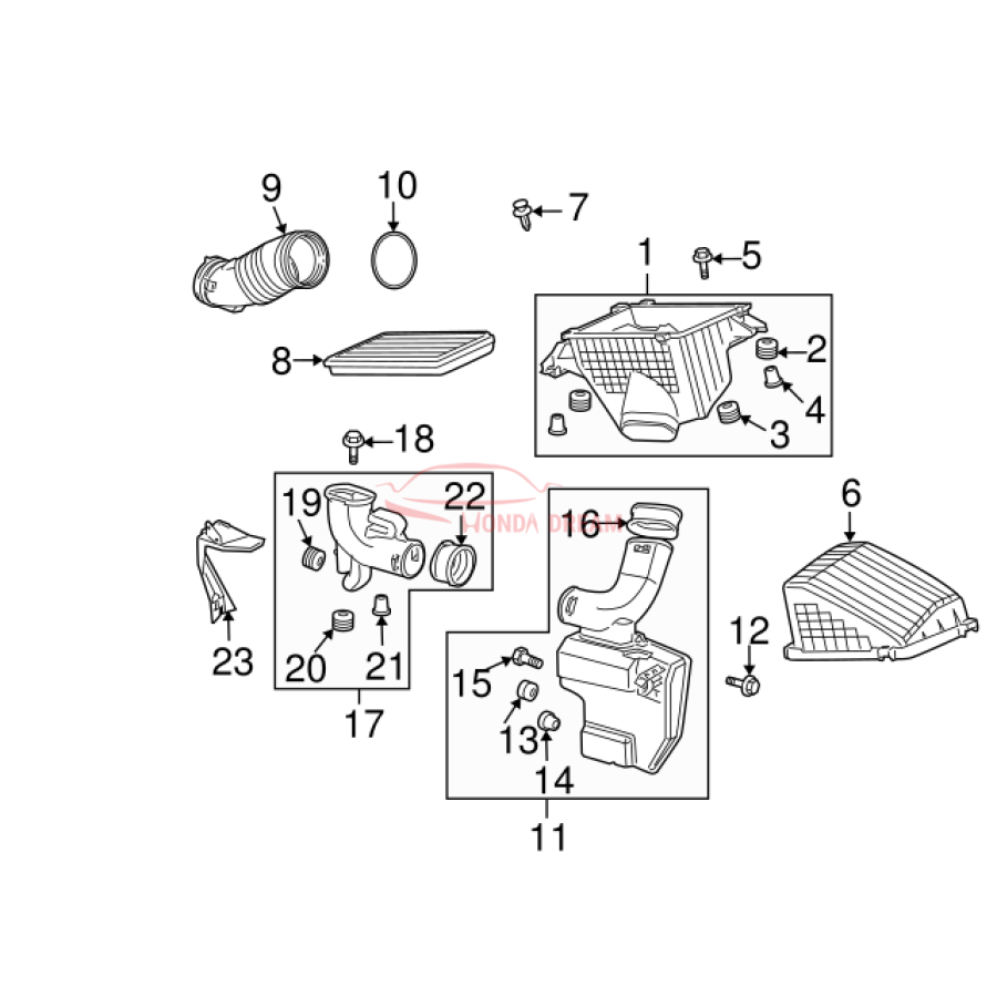 Air cleaner (17220-RGL-A00) - 3