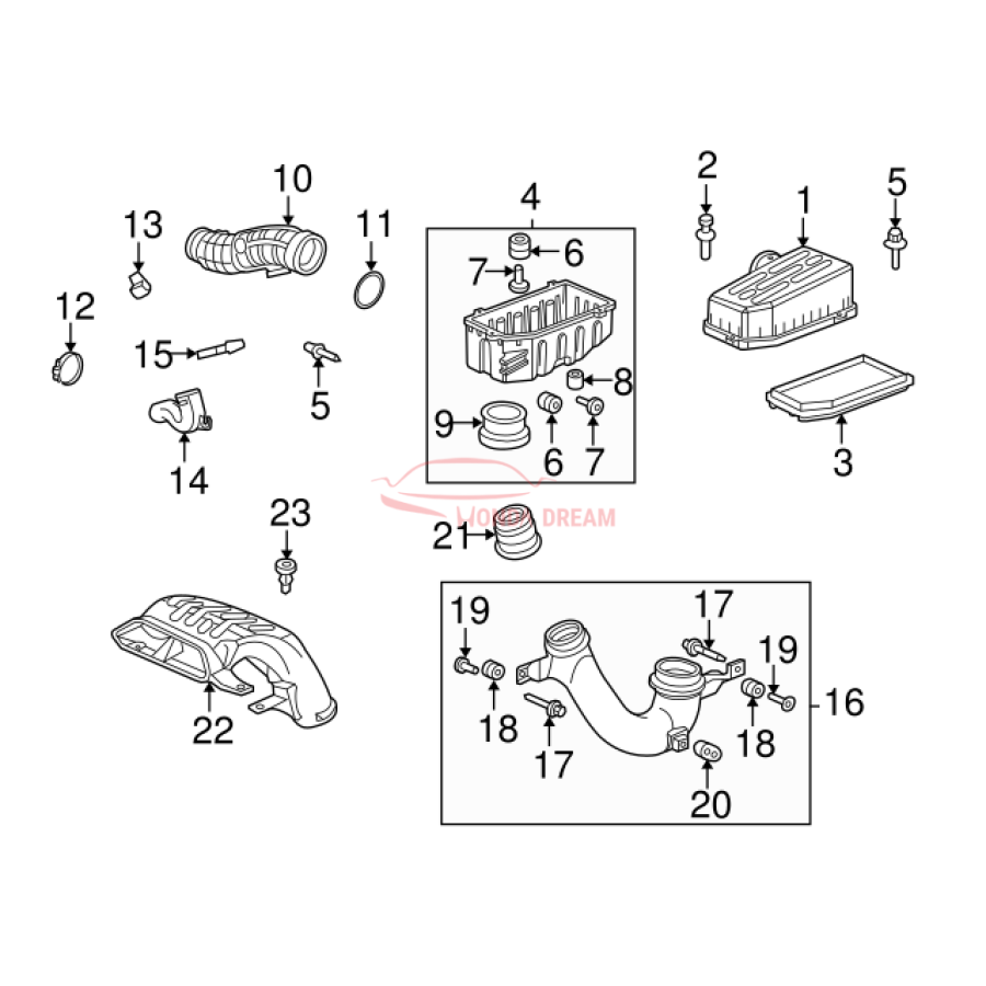 Air cleaner (17220-RJE-A00) - 3