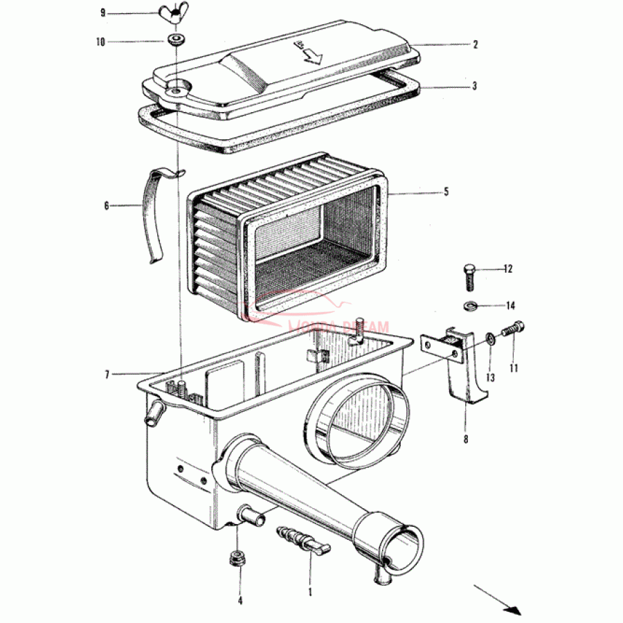 Air cleaner (17222-568-405) - 1