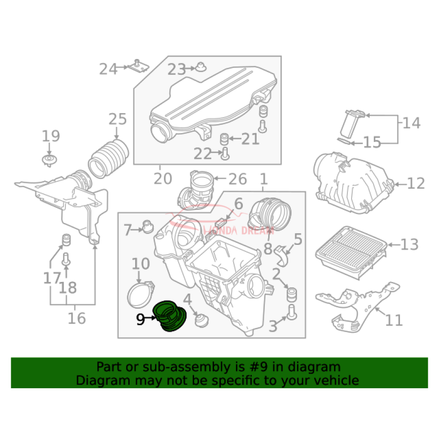 JOINT,THROT RUBBE (17228-5K0-A00) - 3