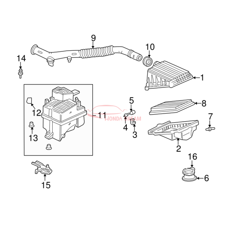 JOINT,THROT RUBBE (17228-P2F-A00) - 2