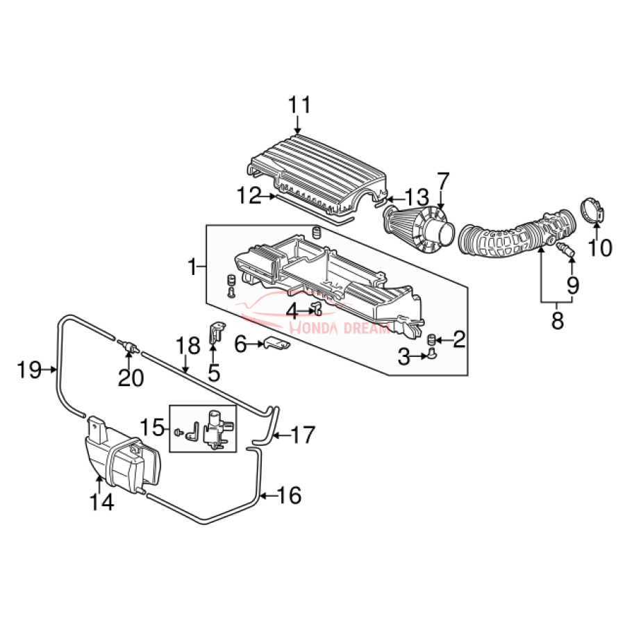 TUBE COMP,AIR FLO (17228-PCX-000) - 2