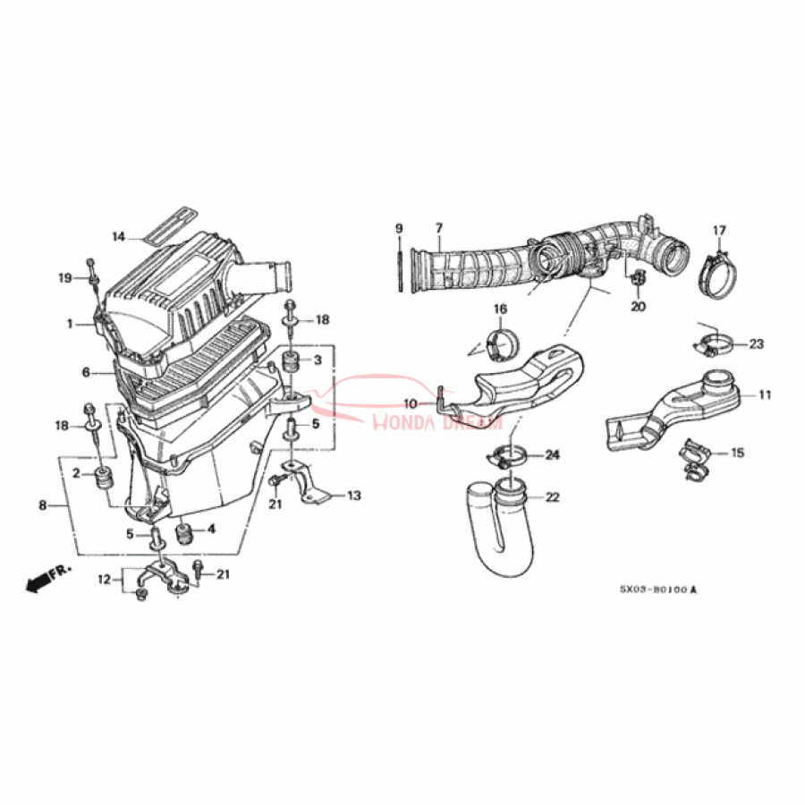 TUBE,AIR FLOW (17228-PEA-000) - 1