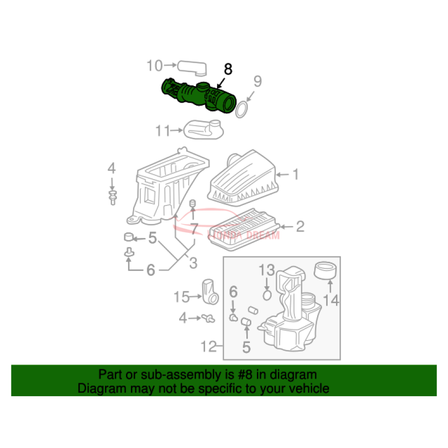 TUBE COMP,AIR FLO (17228-PGK-305) - 3