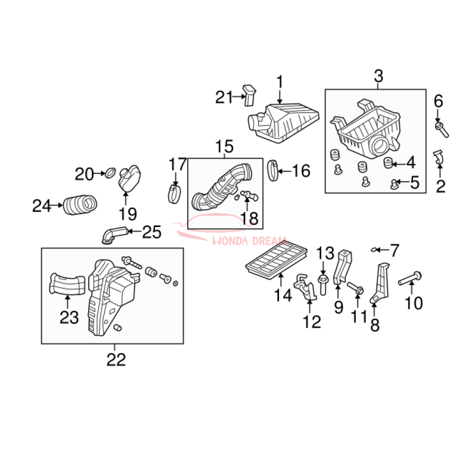 TUBE AIR FLOW (17228-PZD-A10) - 2