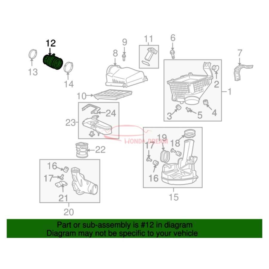 TUBE,AIR FLOW (17228-R53-A00) - 3