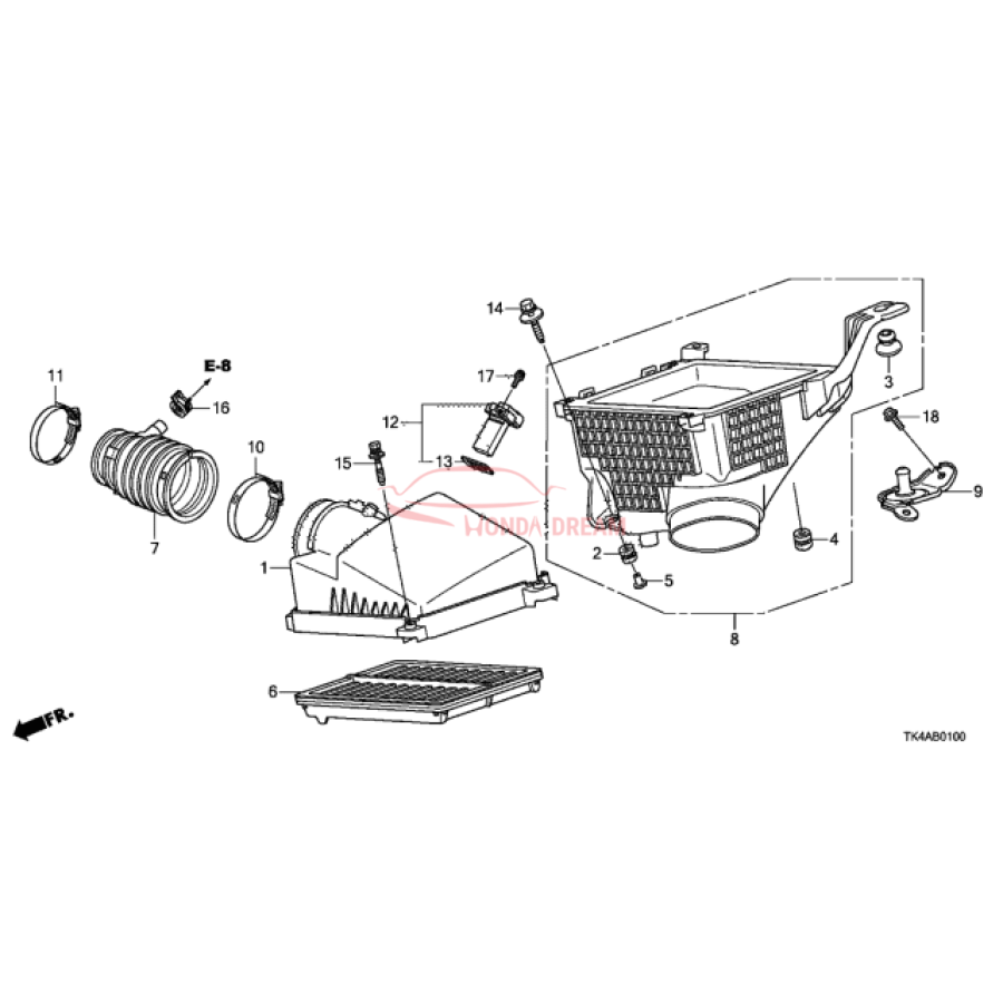 TUBE,AIR FLOW (17228-R70-A01) - 1